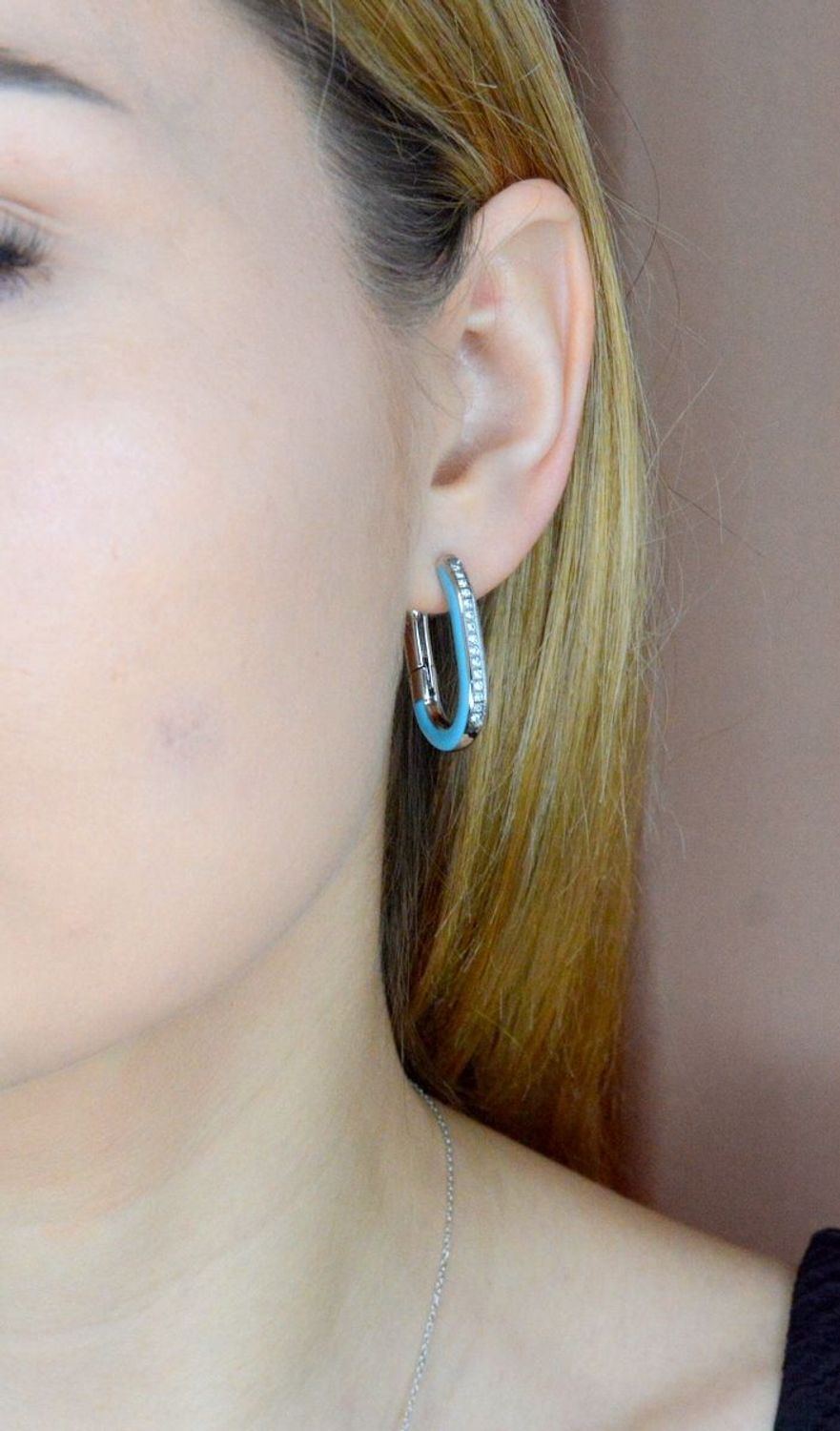 Kolczyki Nomination z błękitną emalią Italy Drusilla 028708 028. Kolczyki z niebieską emalią.jpg